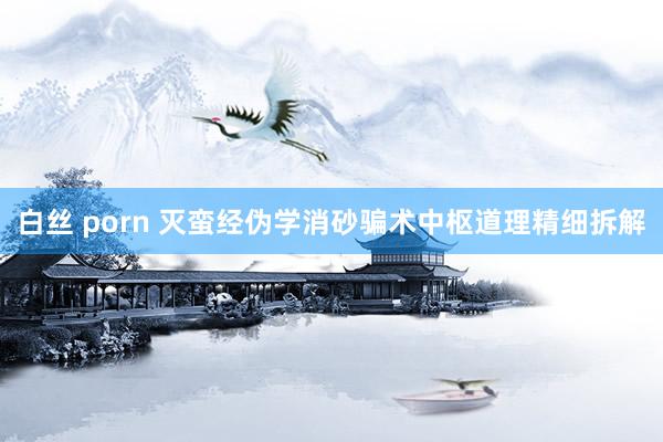 白丝 porn 灭蛮经伪学消砂骗术中枢道理精细拆解